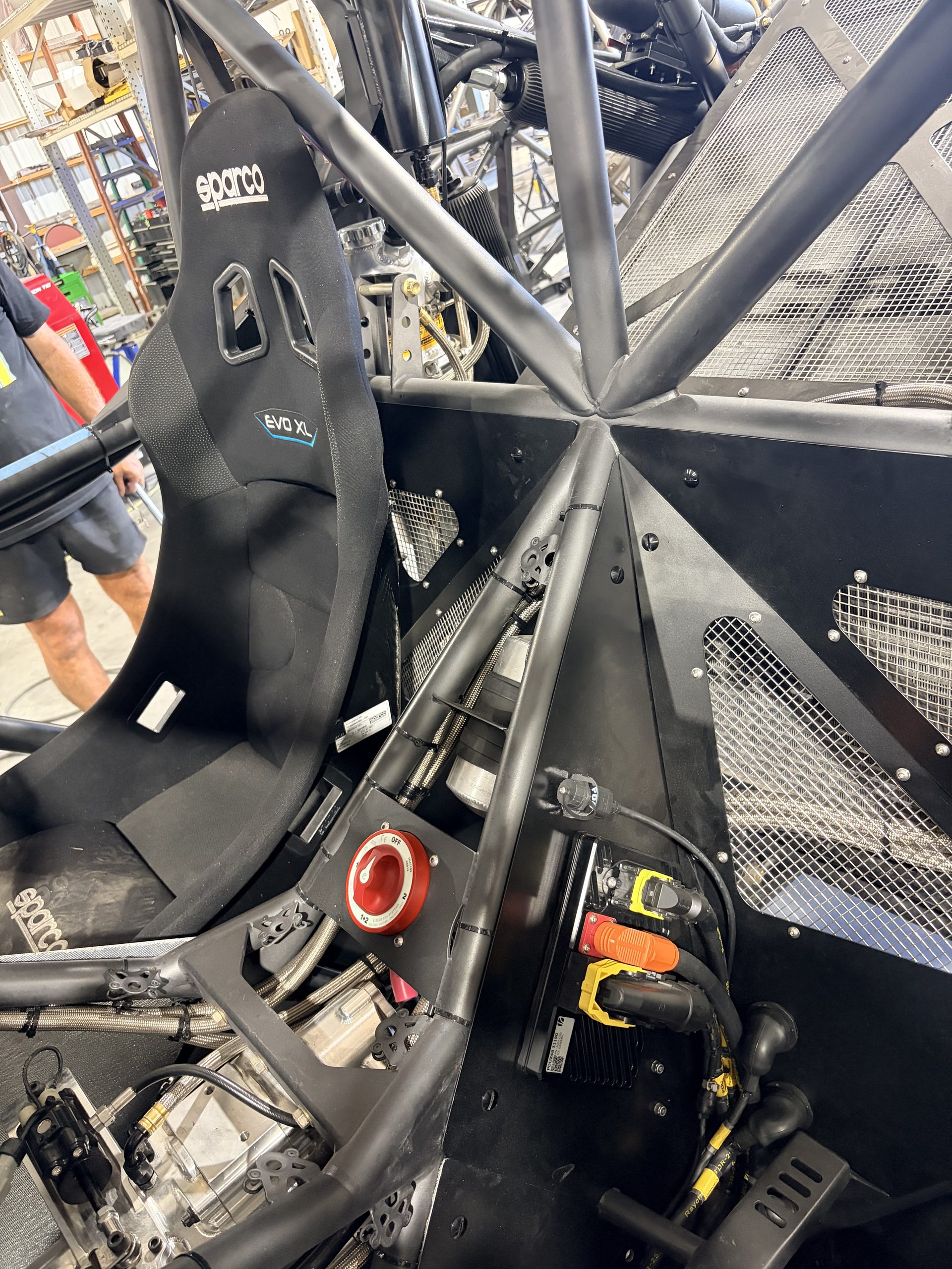 Cockpit and panels on a build in progress