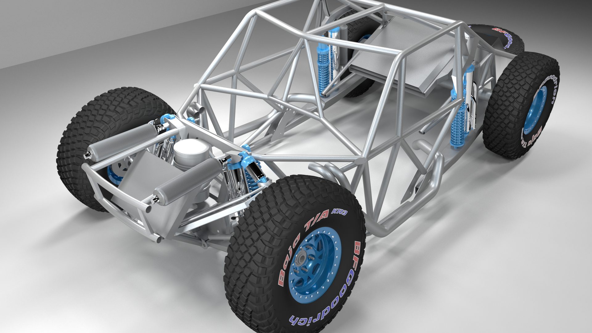 Trophy truck CAD simulation render